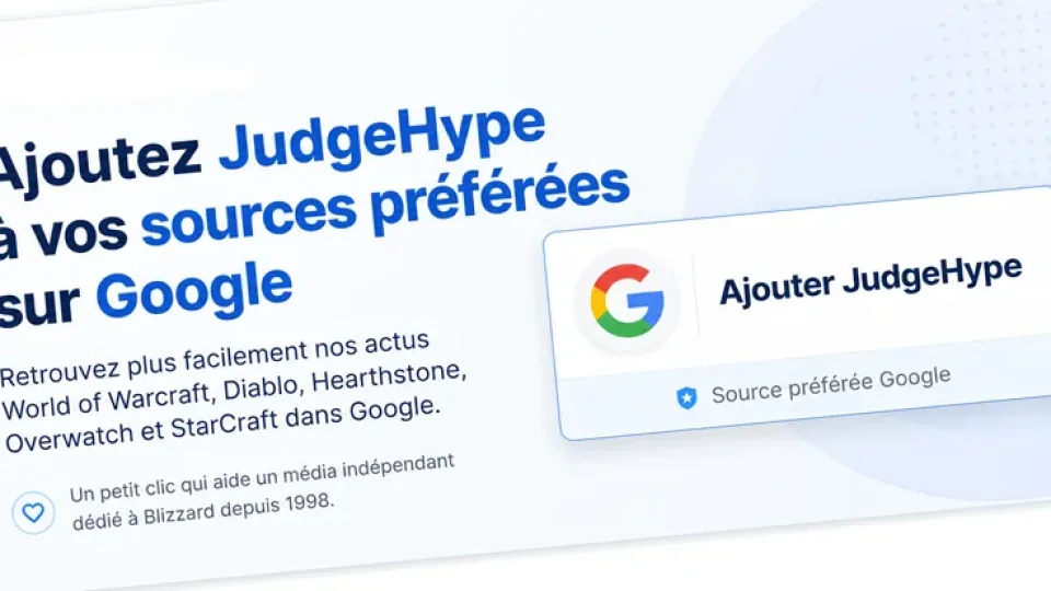 Ajoutez JudgeHype à vos sources préférées sur Google