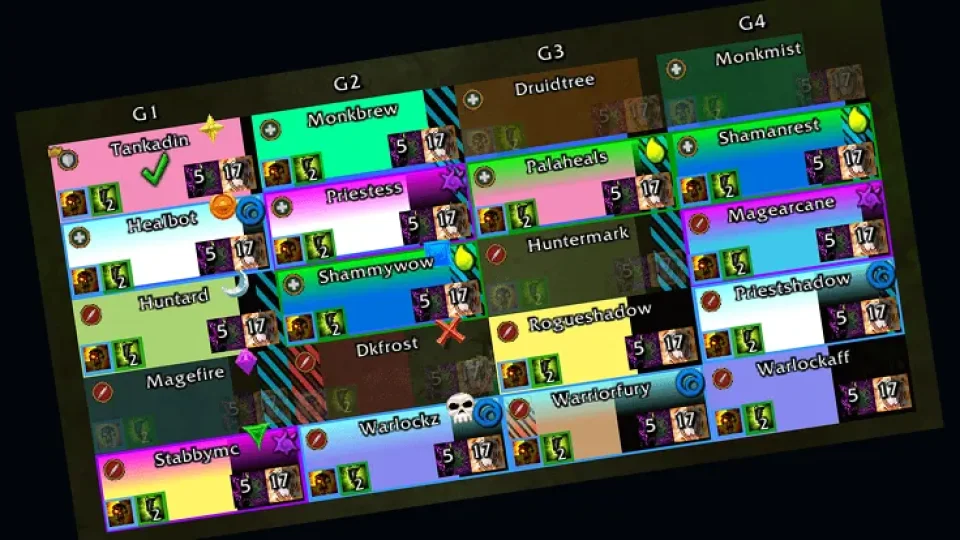 Danders Frames : Un addon complet pour personnaliser vos cadres de groupe et de raid