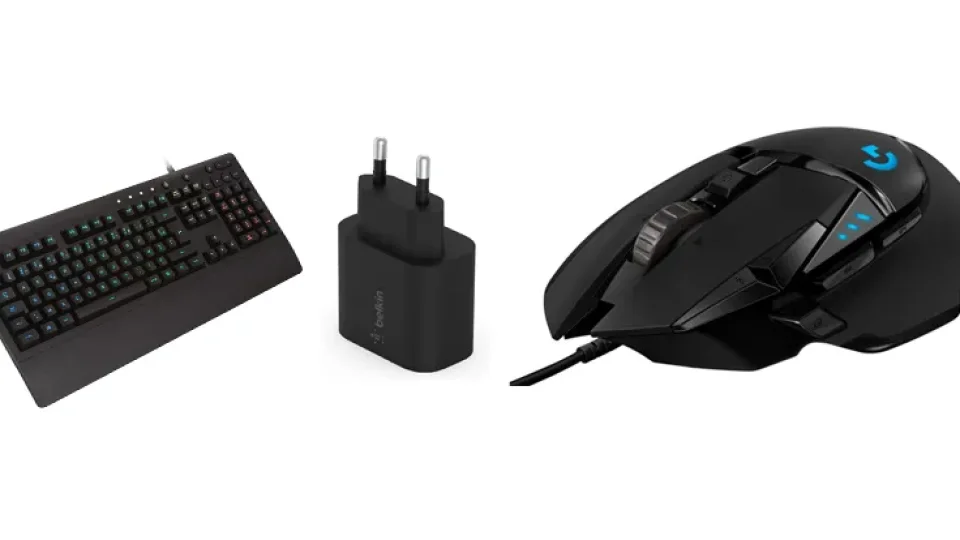 Clavier Logitech G213 à moins de 40 €, souris G502 HERO à 32,99 € et chargeurs en promo