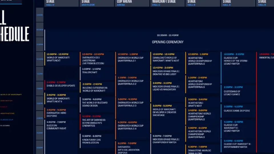Blizzard dévoile le planning de la BlizzCon 2026 !