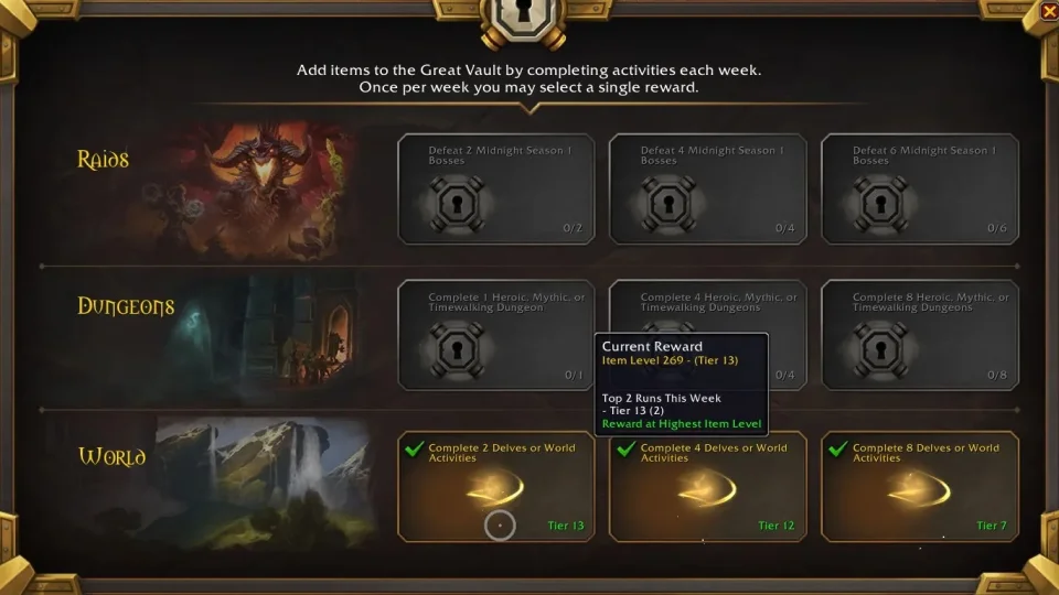 Get Greater Great Vault Rewards from Ritual Sites in 12.0.5