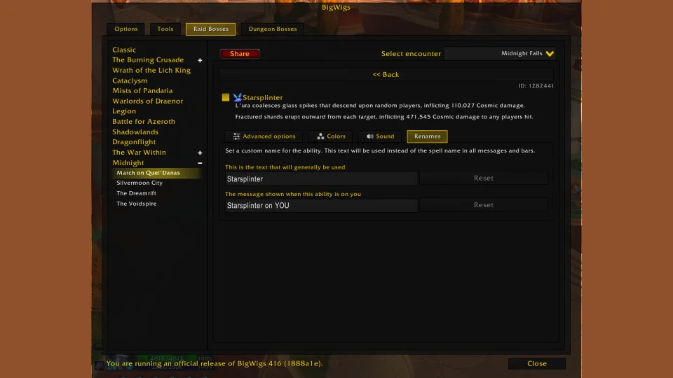 New Boss Mods Feature Allows Players to Rename Boss Abilities on Timeline