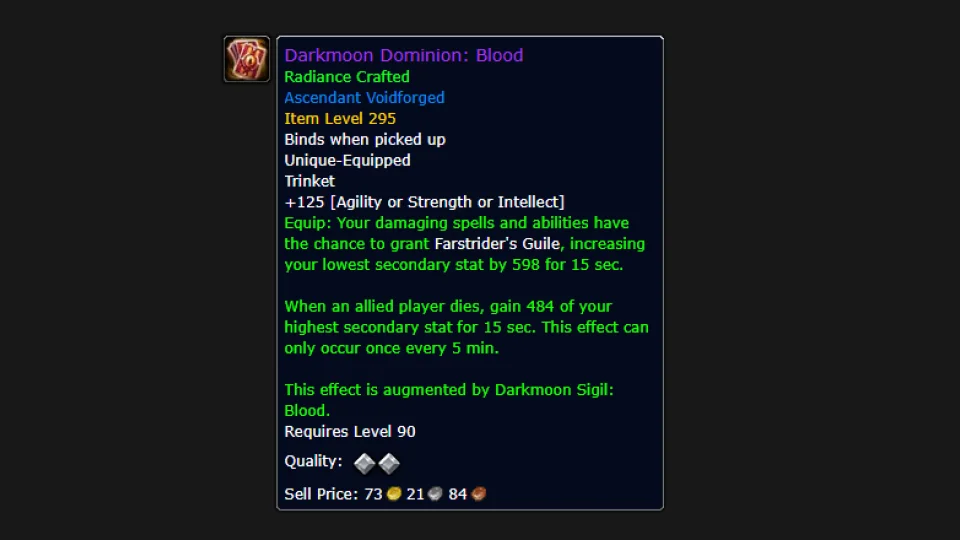 Darkmoon Trinket Discovered to Be Very Powerful by Adjusting Gear