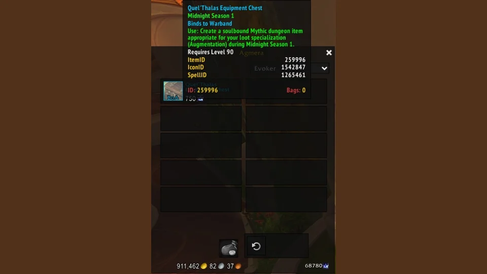 Buy Champion Gear with Voidlight Marl Using Mythic+ Cache