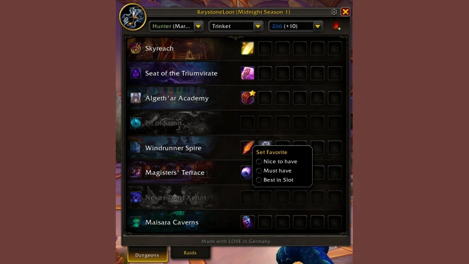 Simplify Your End-Game Gearing Efforts with the KeystoneLoot AddOn