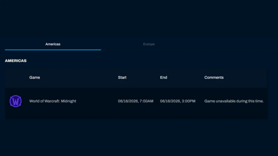 Eight Hour Maintenance for Patch 12.0.7 Launch on NA Servers