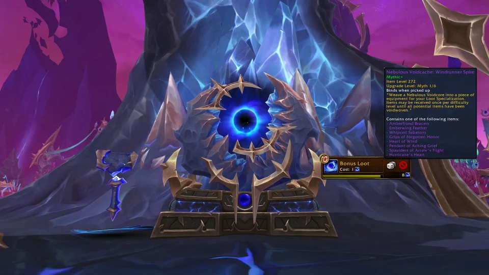 Earn Up to 3 Myth-Track Items Per Week from Mythic+ with Nebulous Voidcores